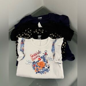 Gymboree Baby starters , Old navy . Kids' White , blue navy and Black Tops Set